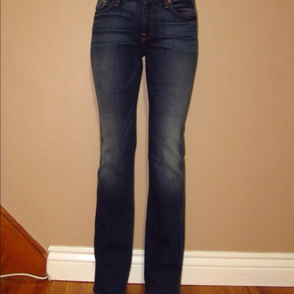 🆕 For All Mankind High Waist Bootcut Karah Jeans Y2K Vintage Medium Dark Wsh 26 - Picture 4 of 8